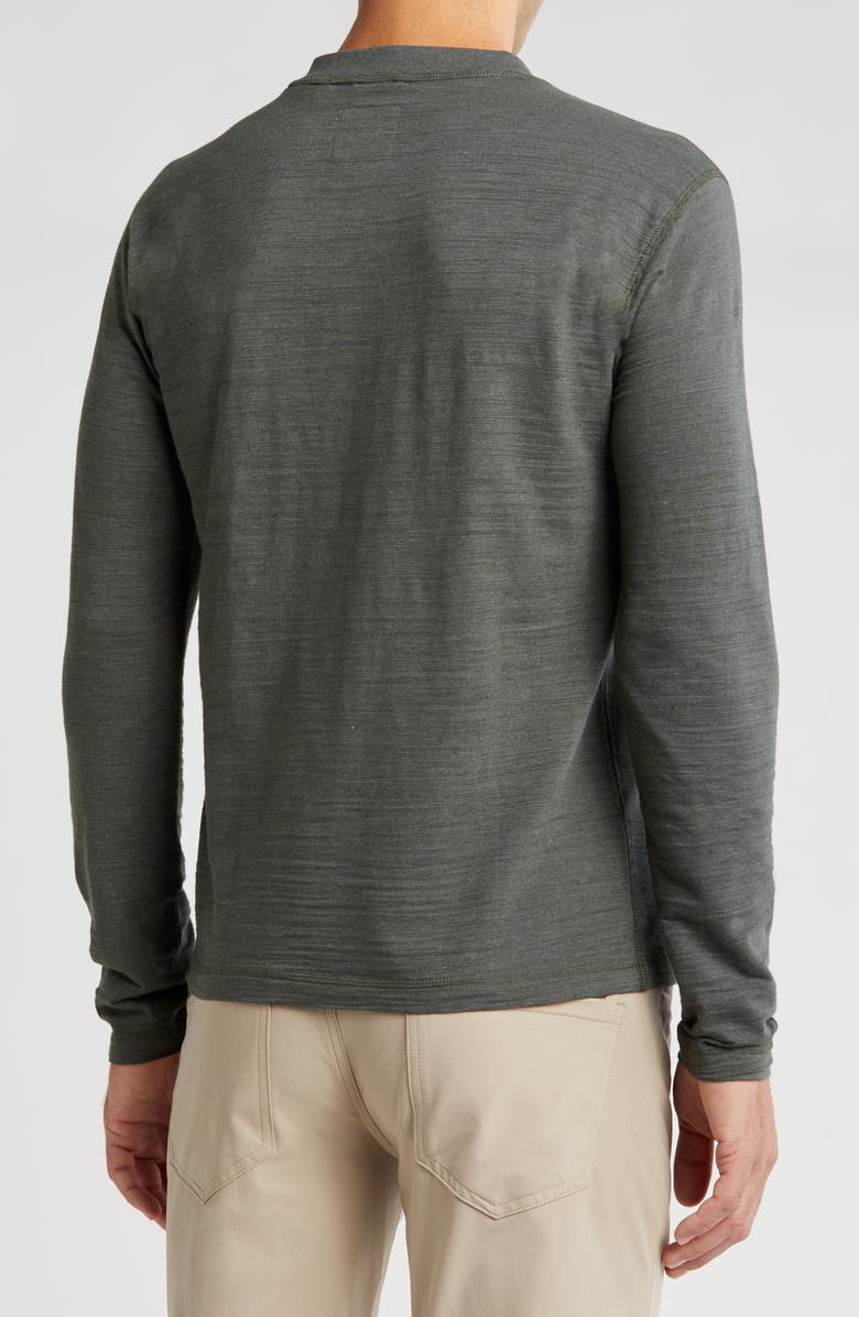 Vintage 1946 Slub Jersey Knit Long Sleeve Henley, Alternate, color, Deep Forest Heather