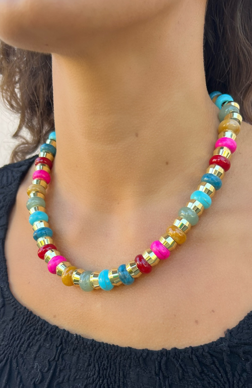 Holst + Lee Holst+lee Semi Precious Necklace In Multi