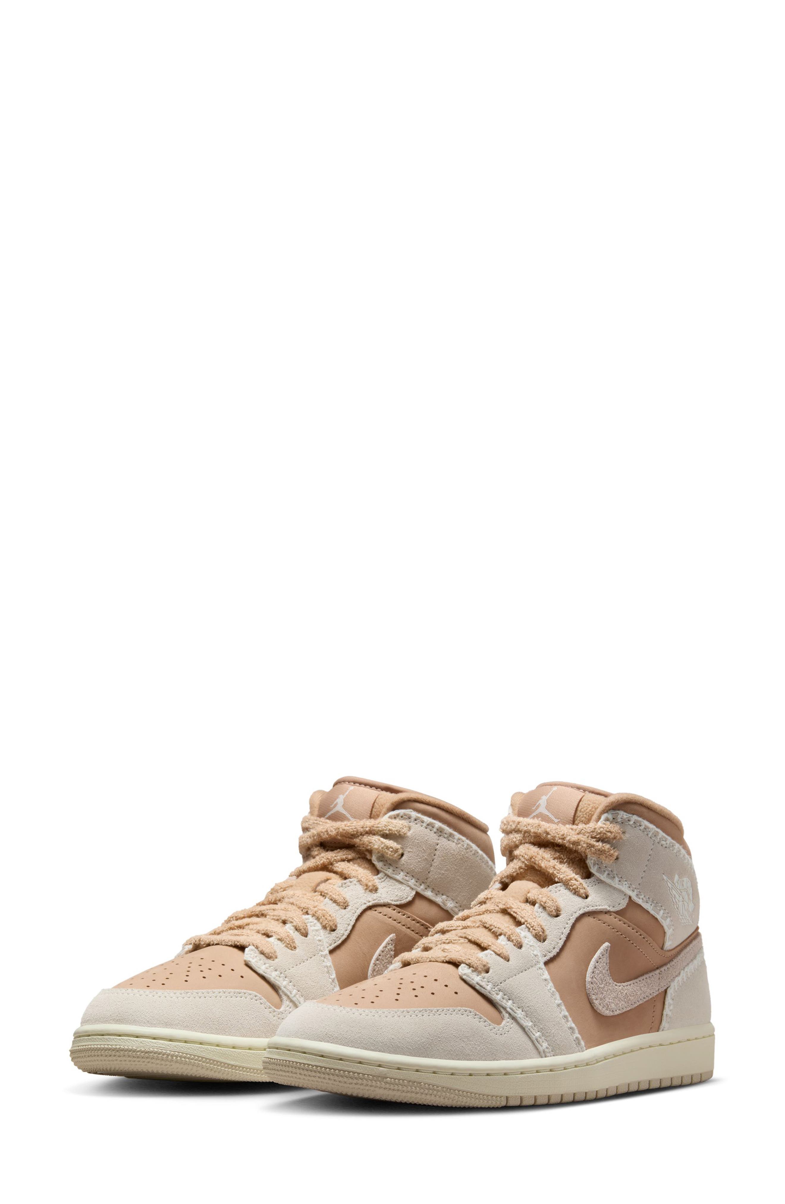 Jordan Air Jordan 1 Mid SE Basketball Sneaker, Main, color, Hemp/ Light Brown/ Sail