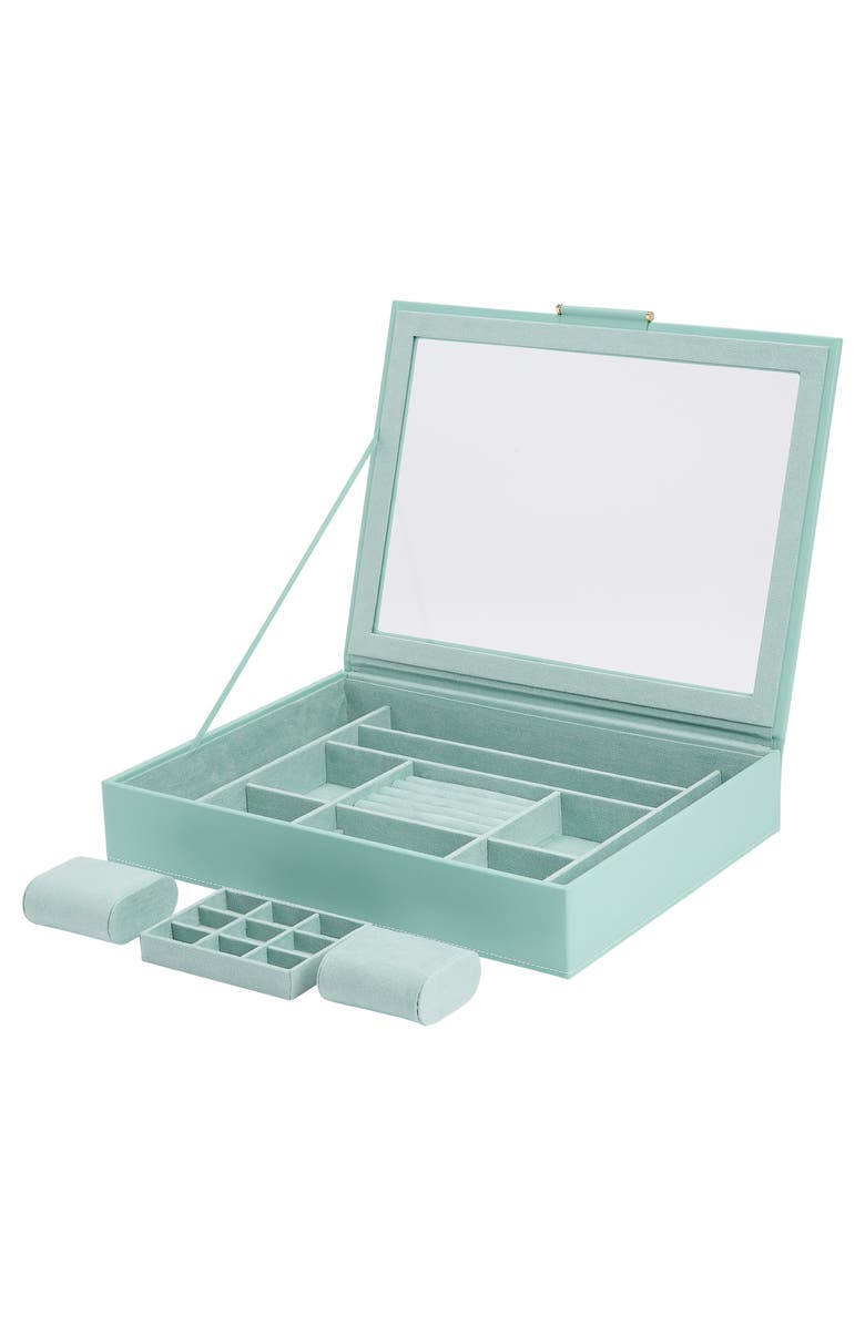 WOLF Sophia Jewelry Box with Window, Alternate, color, Jade