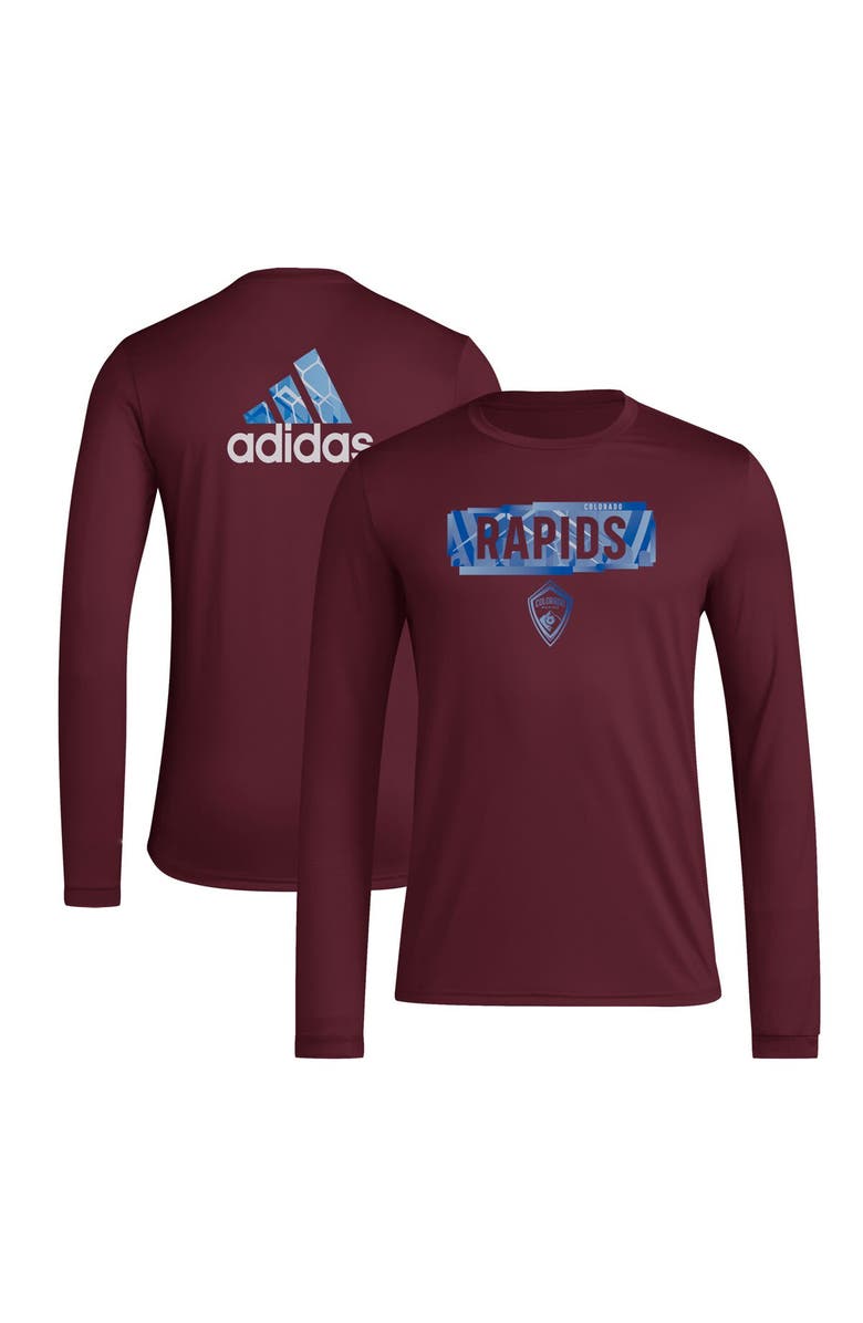 adidas Men's adidas Burgundy Colorado Rapids Local Pop AEROREADY Long Sleeve T-Shirt, Main, color, 