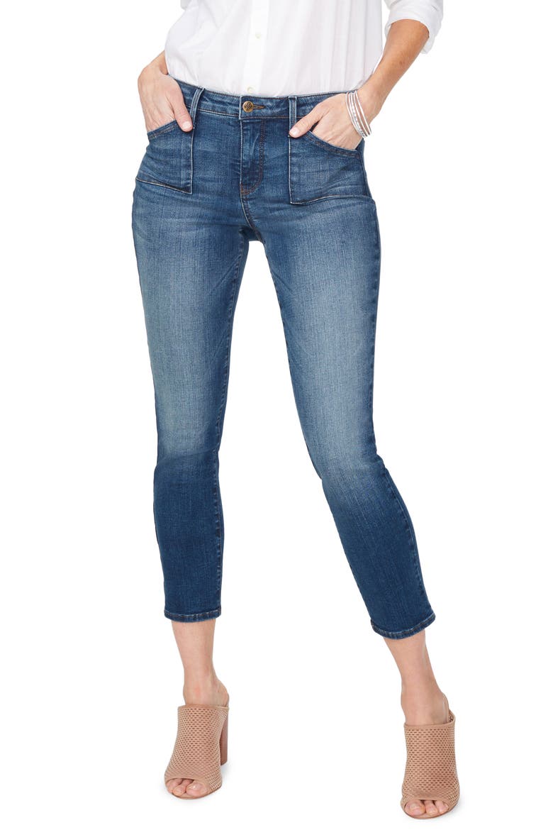 Alina Utility Pocket Ankle Skinny Jeans, Main, color, DESERT GOLD