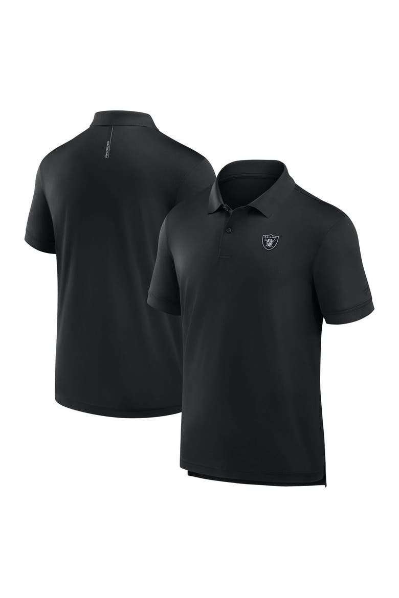 Men's Fanatics Black Las Vegas Raiders Front Office Move Mono Polo, Alternate, color, Black
