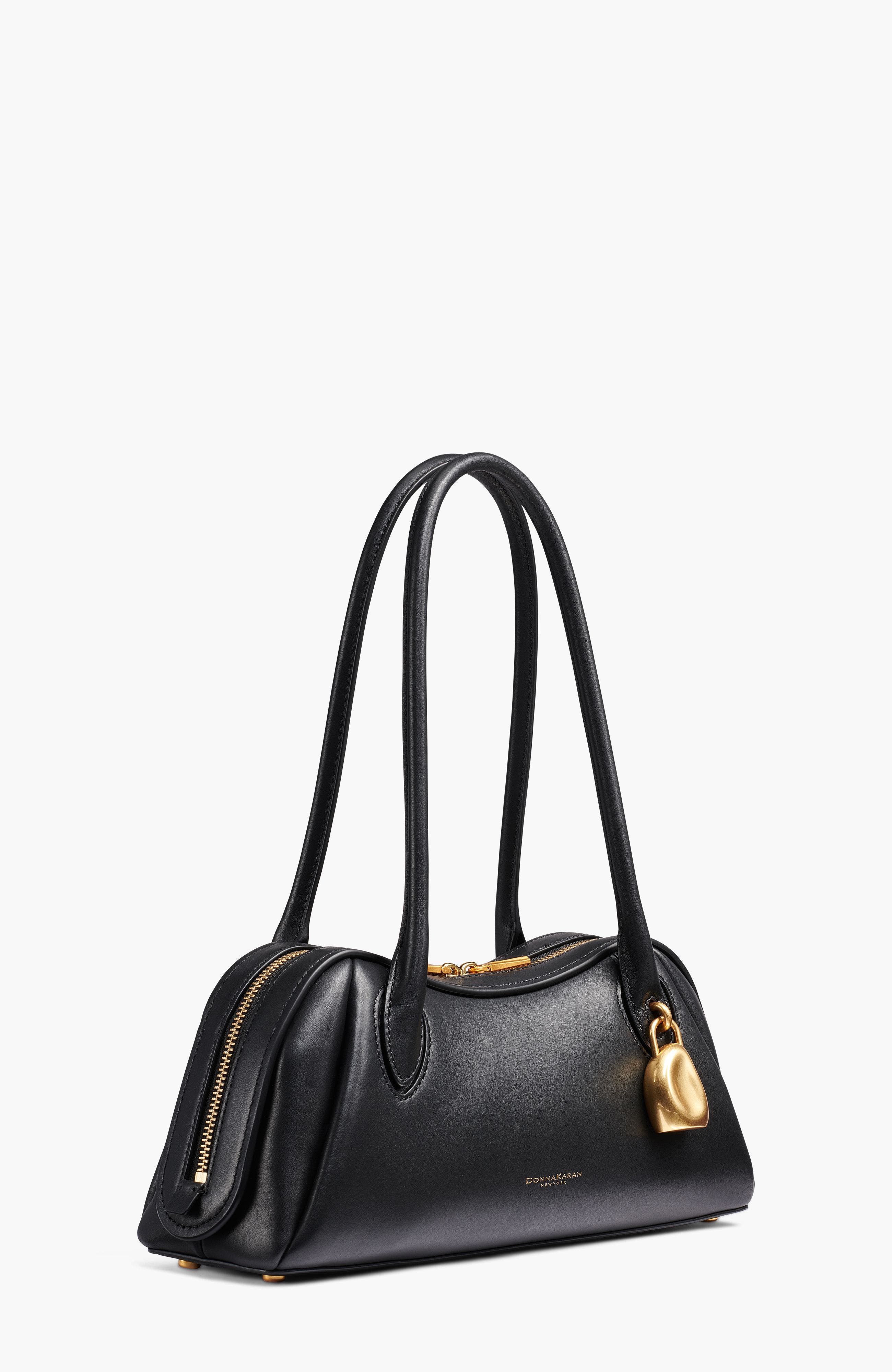 Donna Karan New York Terry Shoulder, Alternate, color, Blk/Gold