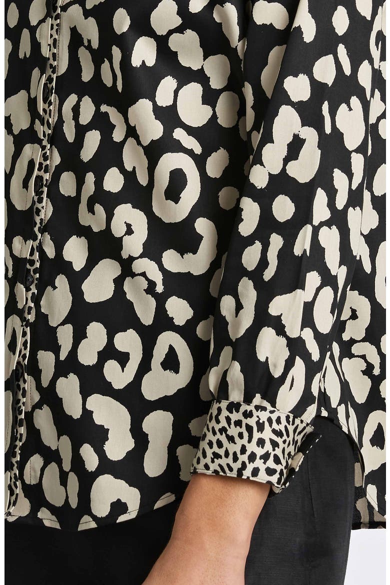 Cheetah Print Shirt, Alternate, color, SILVER BIRCH/BL