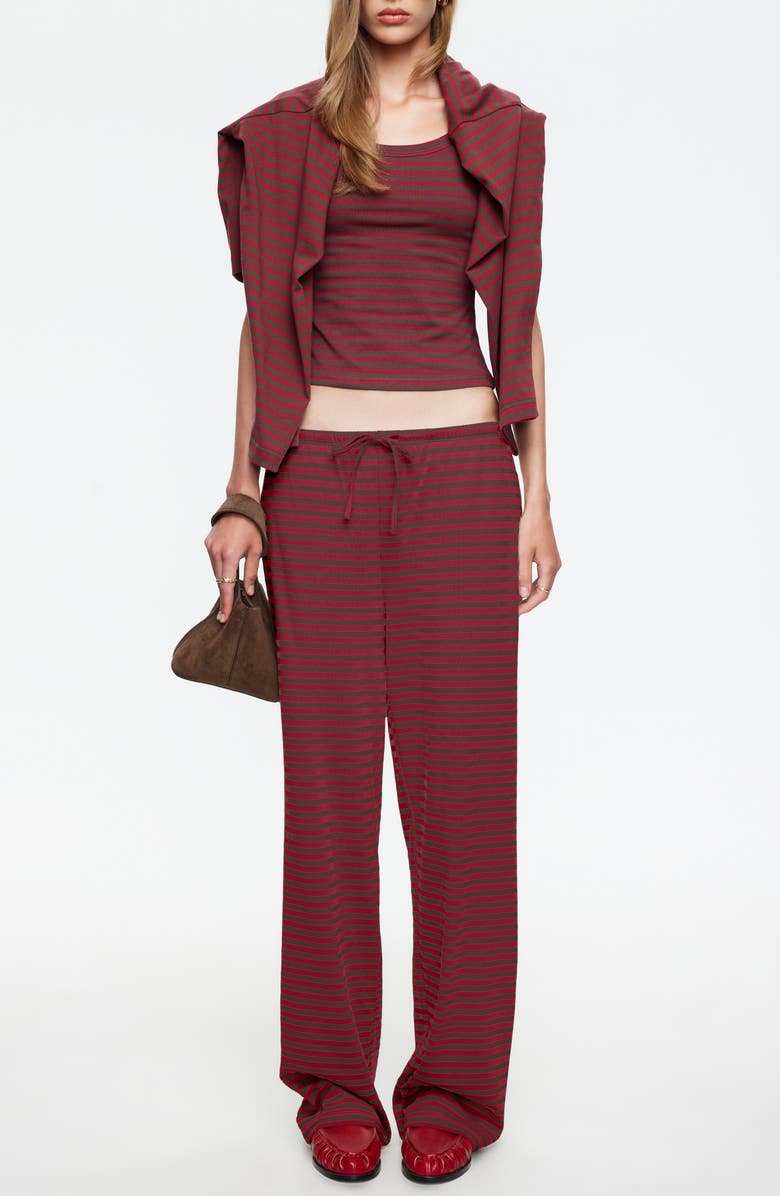 LIONESS Lucky Stripe Tank, Alternate, color, Chocolate Wine