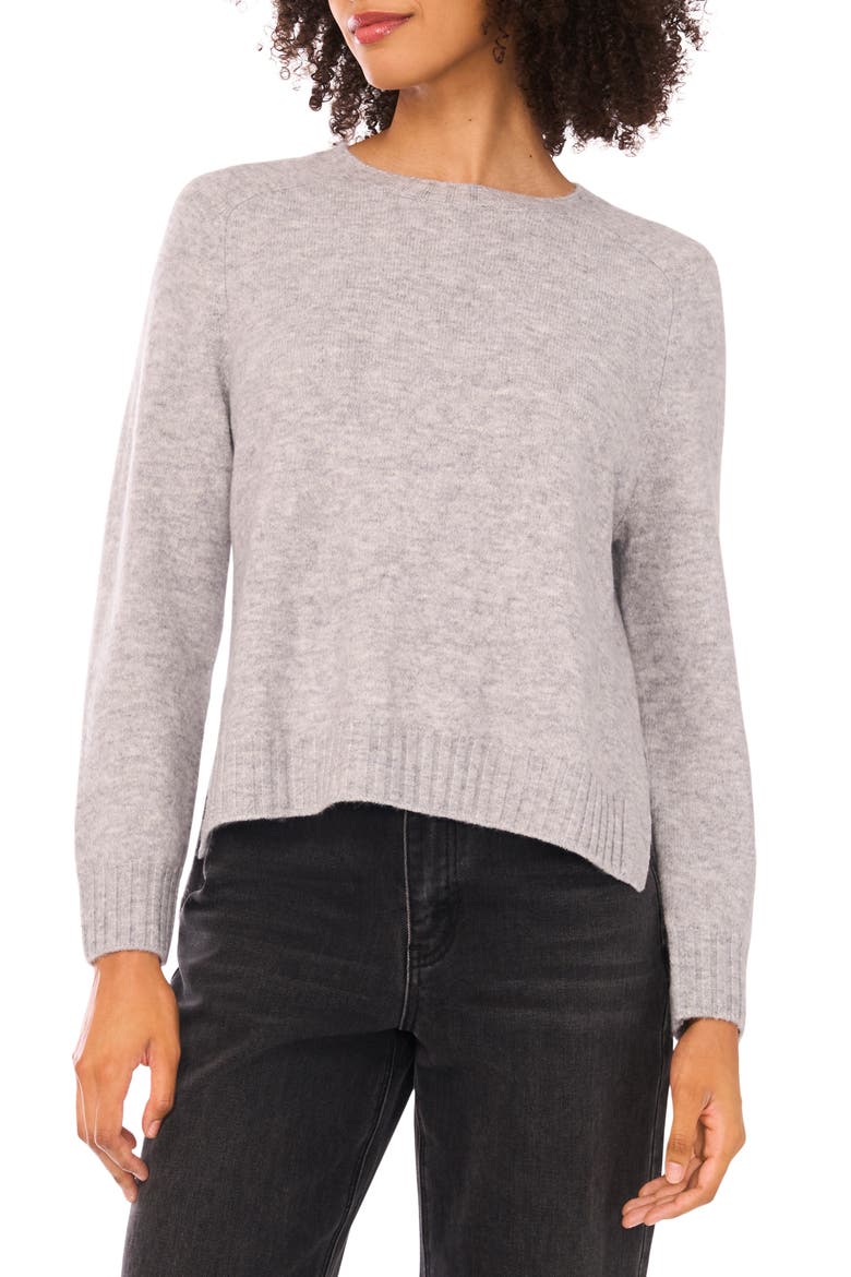 Cozy Pullover Sweater, Main, color, LIGHT HEATHER GREY