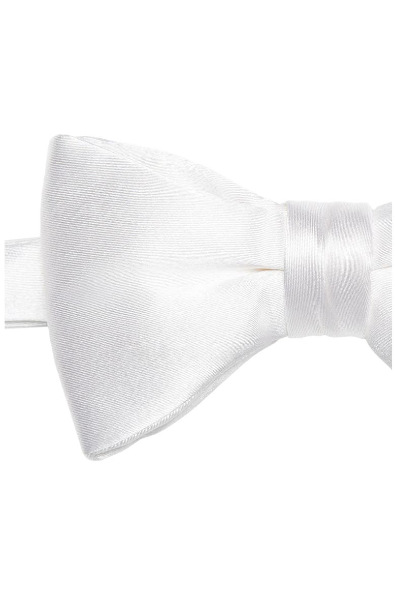 Silk Bow Tie, Alternate, color, WHITE