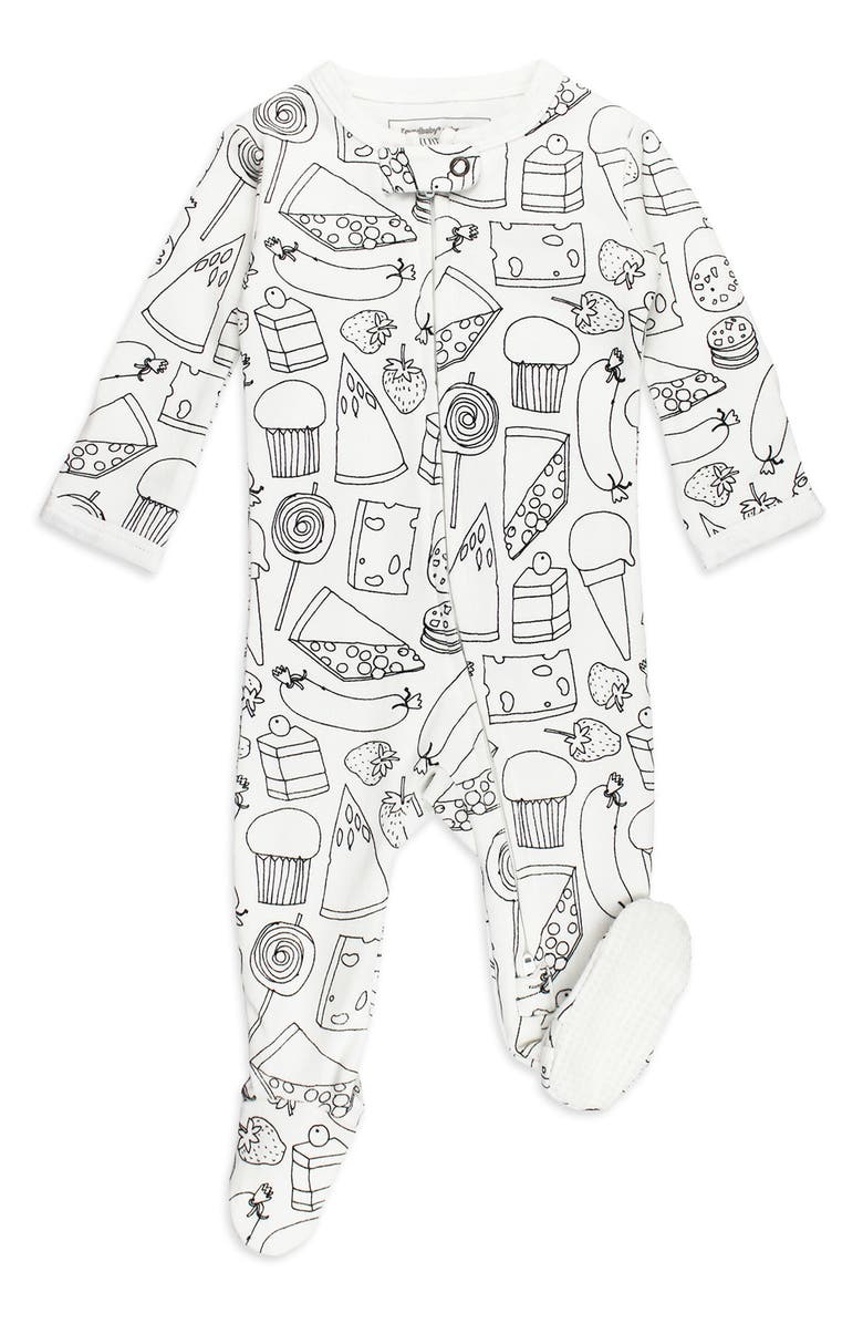 L'ovedbaby x 'The Very Hungry Caterpillar<sup>™</sup>' Fitted One-Piece Organic Cotton Footie Pajamas, Main, color, 