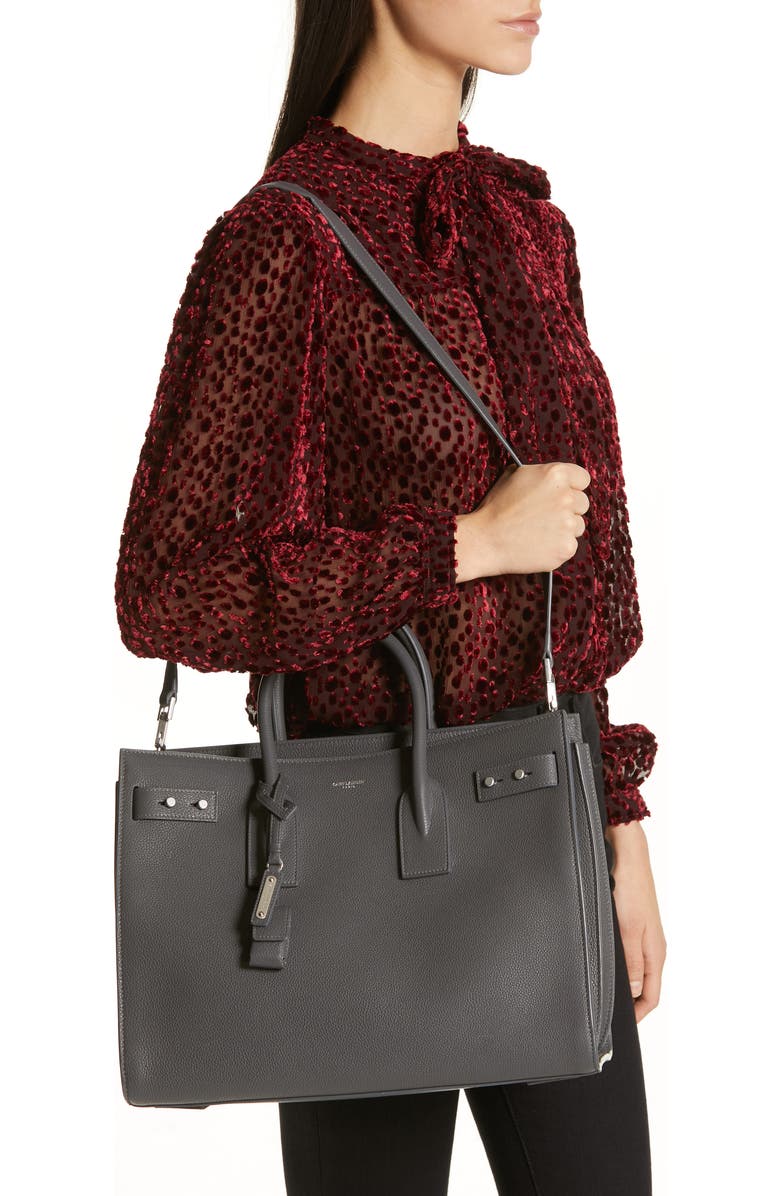 Saint Laurent Medium Sac de Jour Grained Leather Tote, Alternate, color,