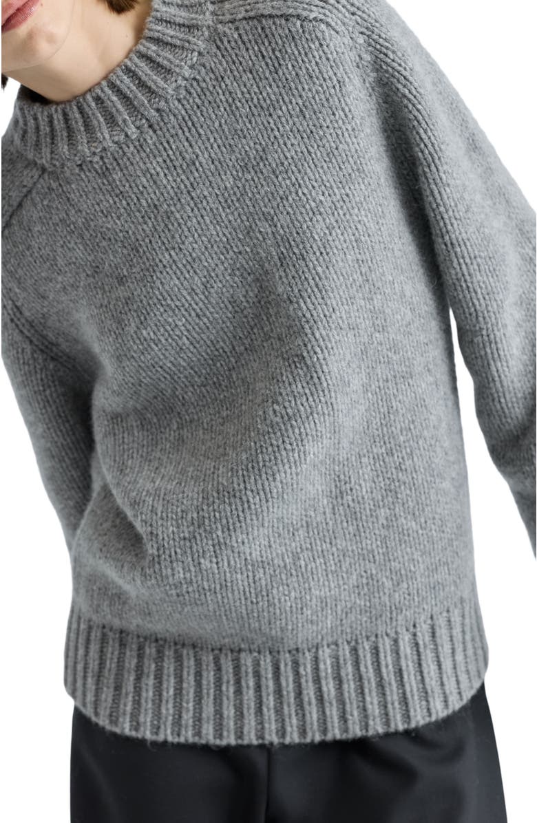 Almina Concept Knit Wool Crewneck Sweater, Alternate, color, Grey