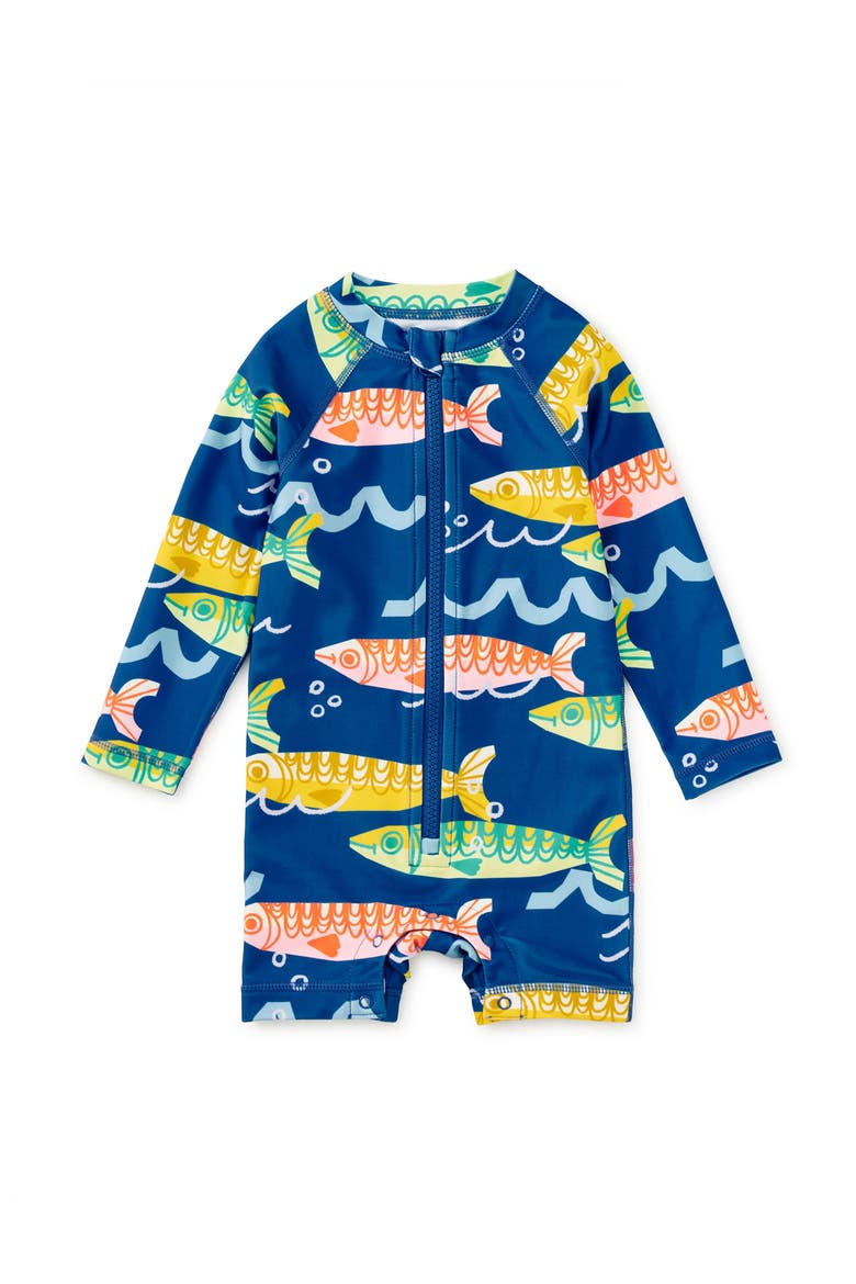 Rash Guard Baby Swimsuit, Main, color, Sardinas del Mar