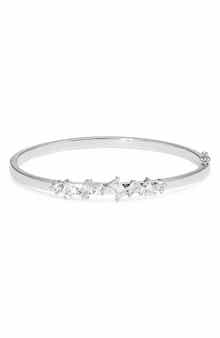 Nordstrom Cubic Zirconia Cluster Hinge Bangle
