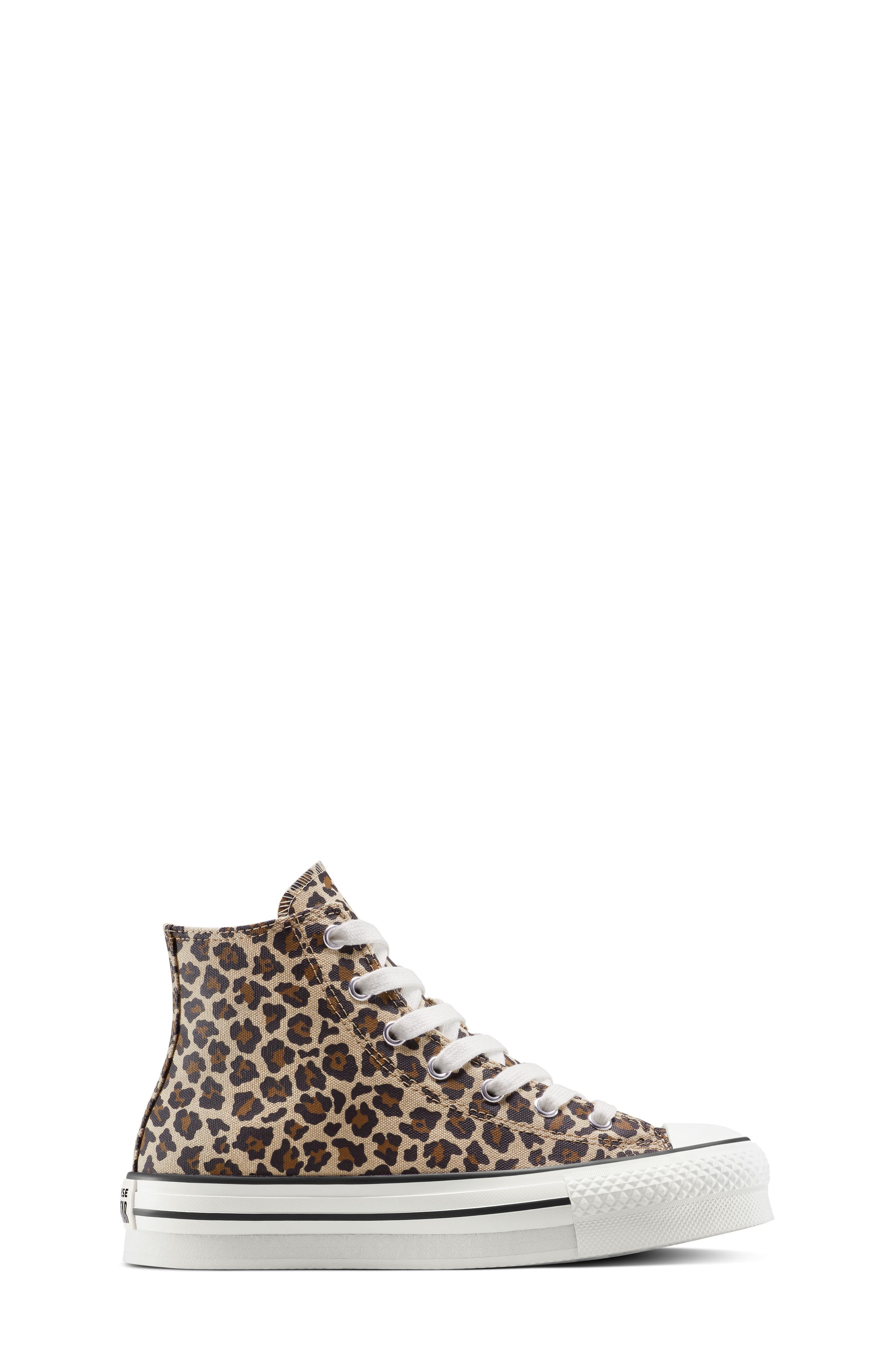 Converse Kids' Chuck Taylor<sup>®</sup> All Star<sup>®</sup> EVA Lift High Top Sneaker, Alternate, color, Leopard/ Black/ Vintage White