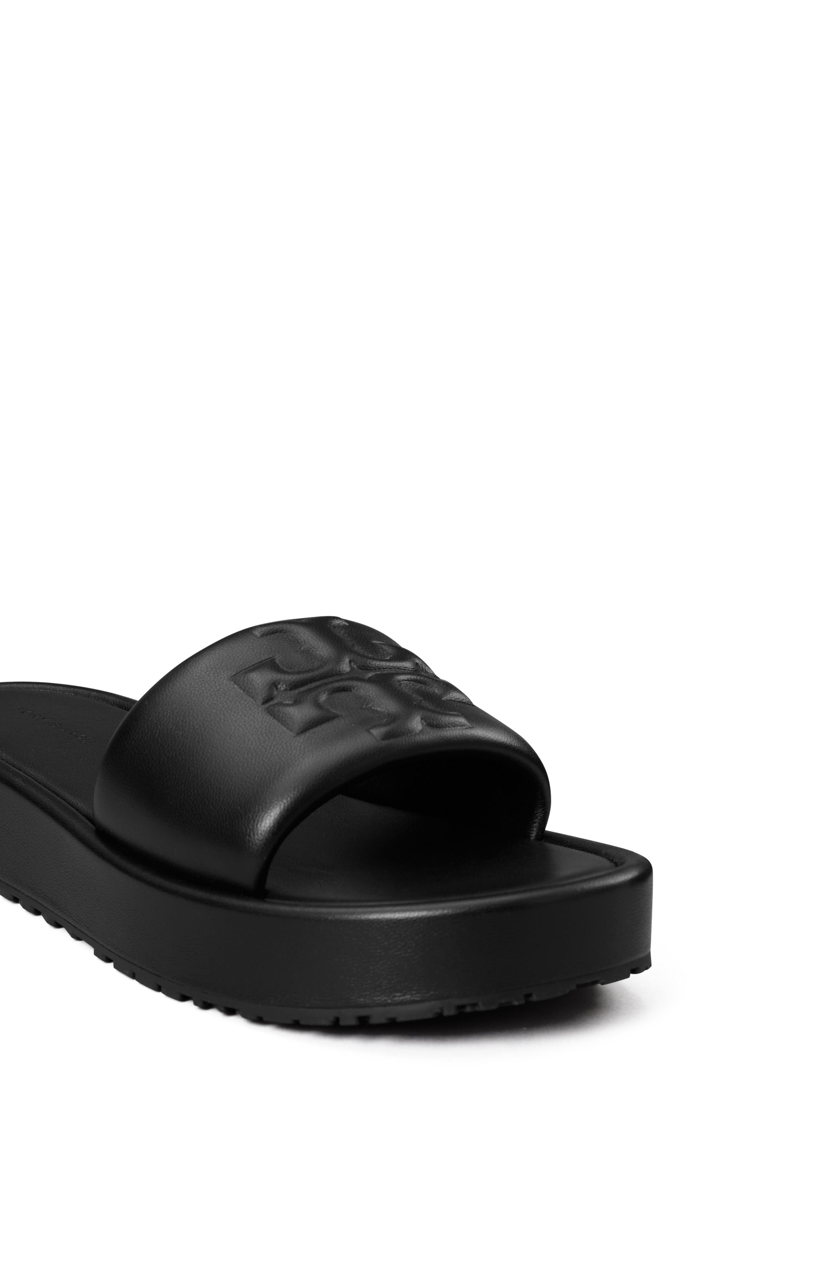 Double T Sport Platform Slide Sandal, Alternate, color, PERFECT BLACK