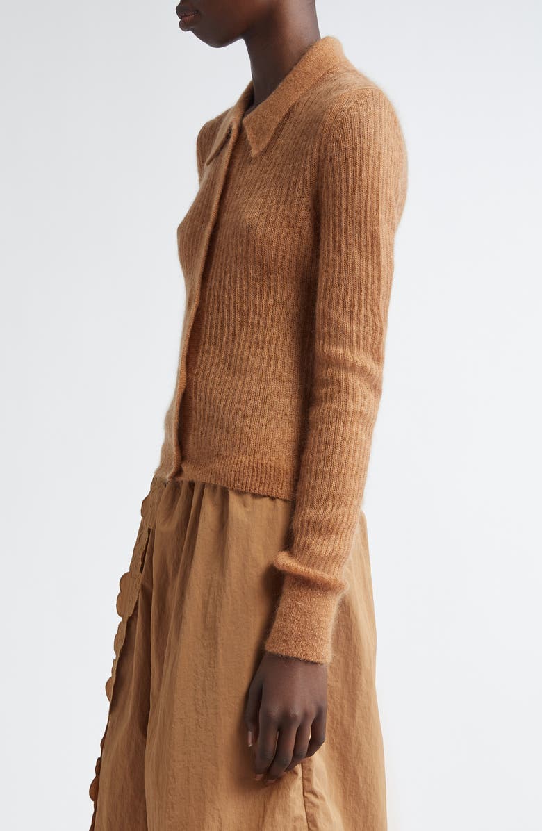 Cecilie Bahnsen Jaki Collared Mohair & Wool Blend Cashmere Cardigan, Alternate, color, 