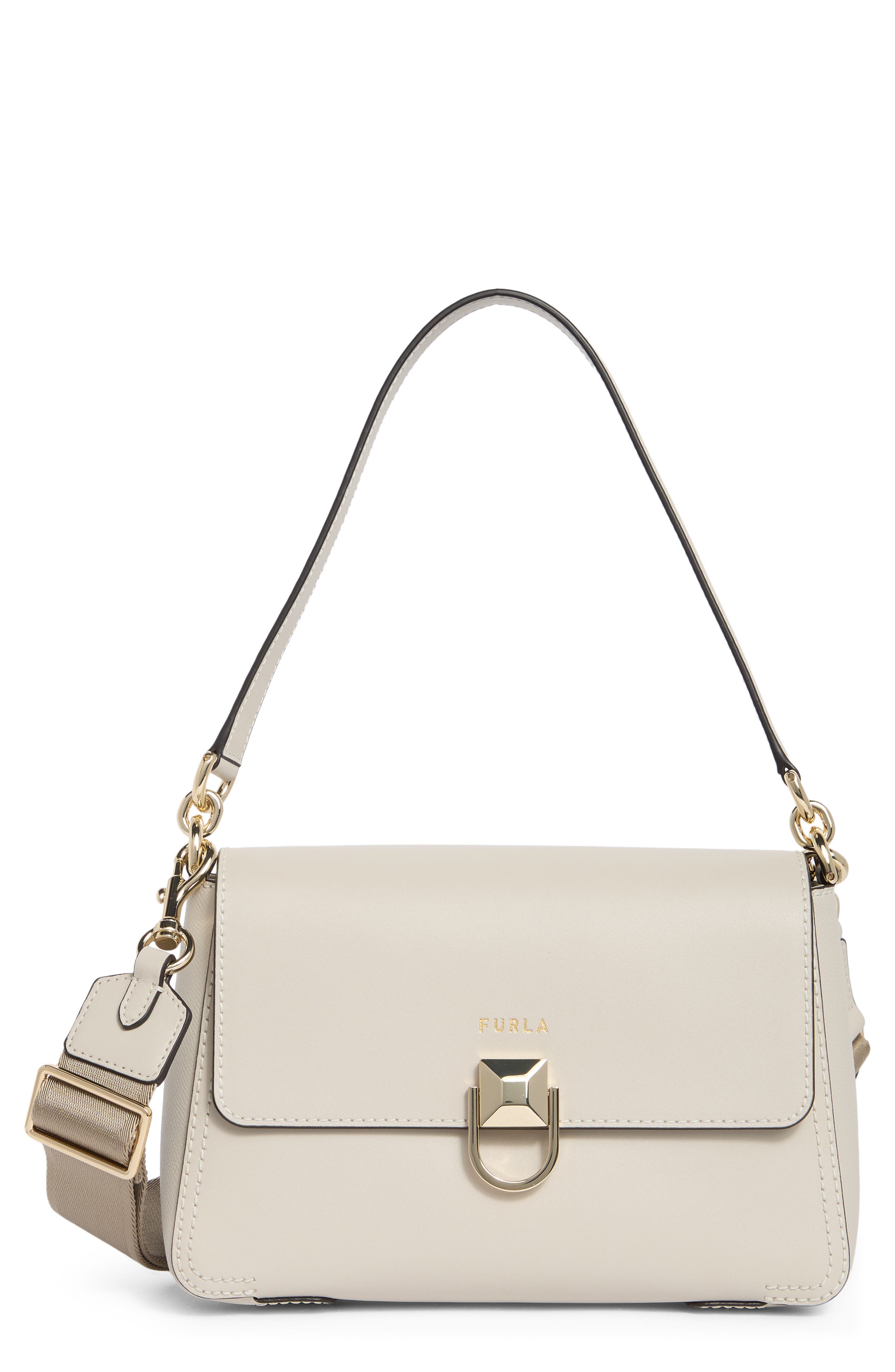 Furla Circle Shoulder Bag, Main, color, Perla E