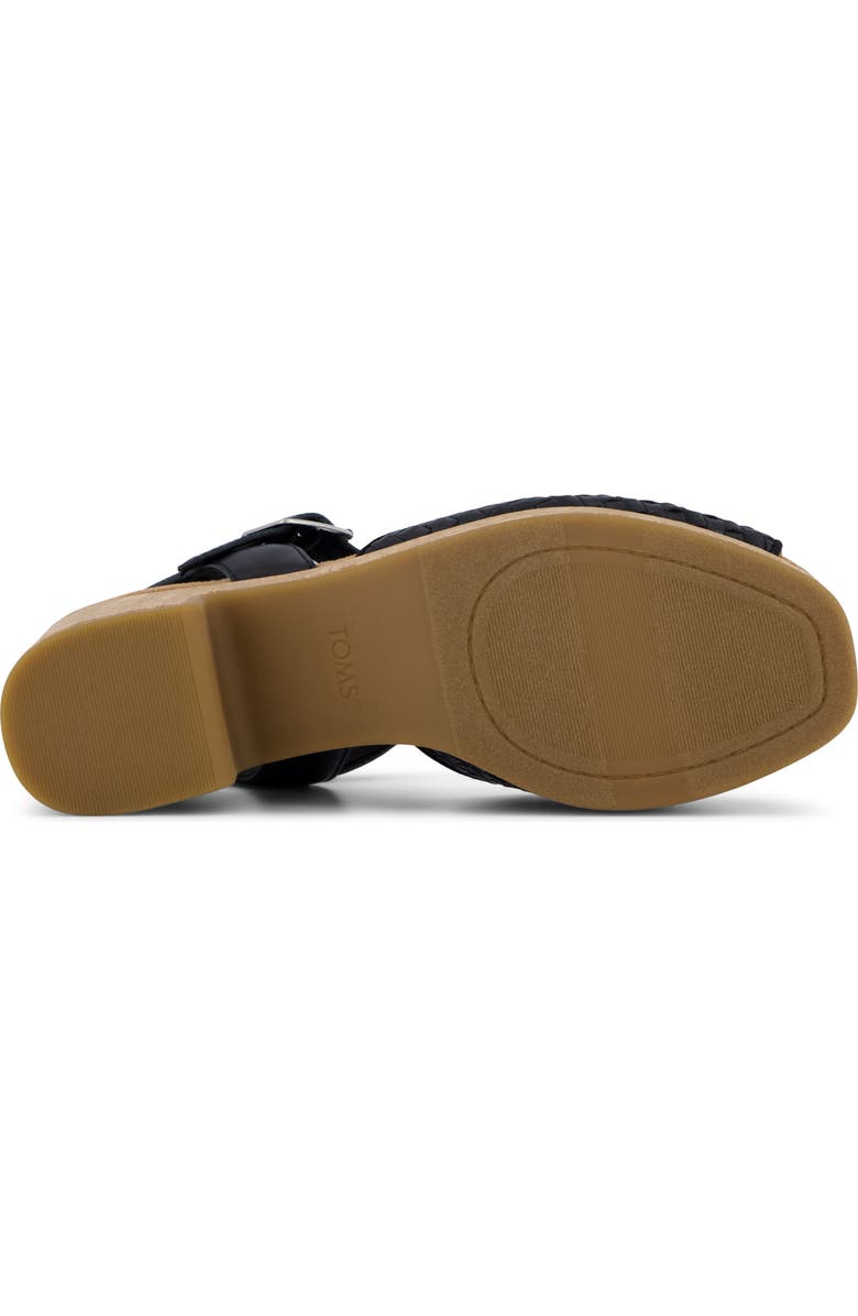TOMS Isla Peep Toe Sandal, Alternate, color, Black