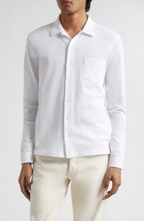 Designer white button up shirt on sale