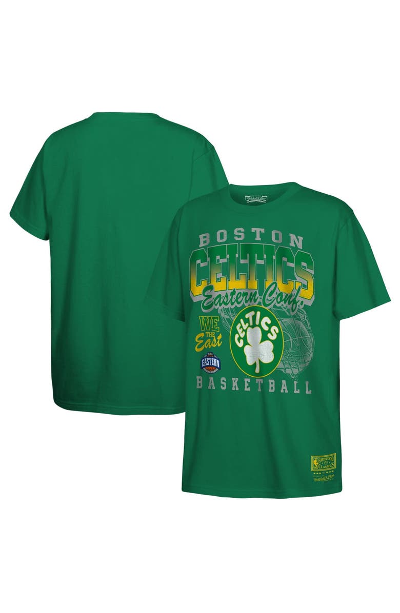 Mitchell & Ness Youth Mitchell & Ness  Kelly Green Boston Celtics 2025 NBA Playoffs Retro Monumental T-Shirt, Main, color, 