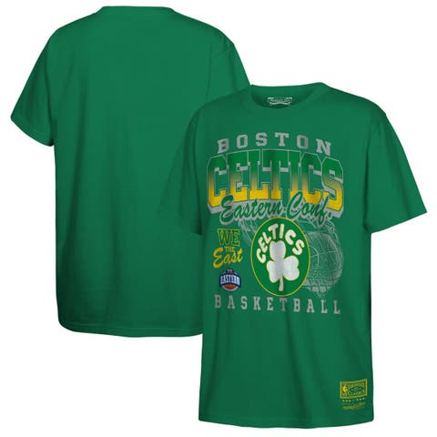 Youth Mitchell & Ness  Kelly Green Boston Celtics 2025 NBA Playoffs Retro Monumental T-Shirt