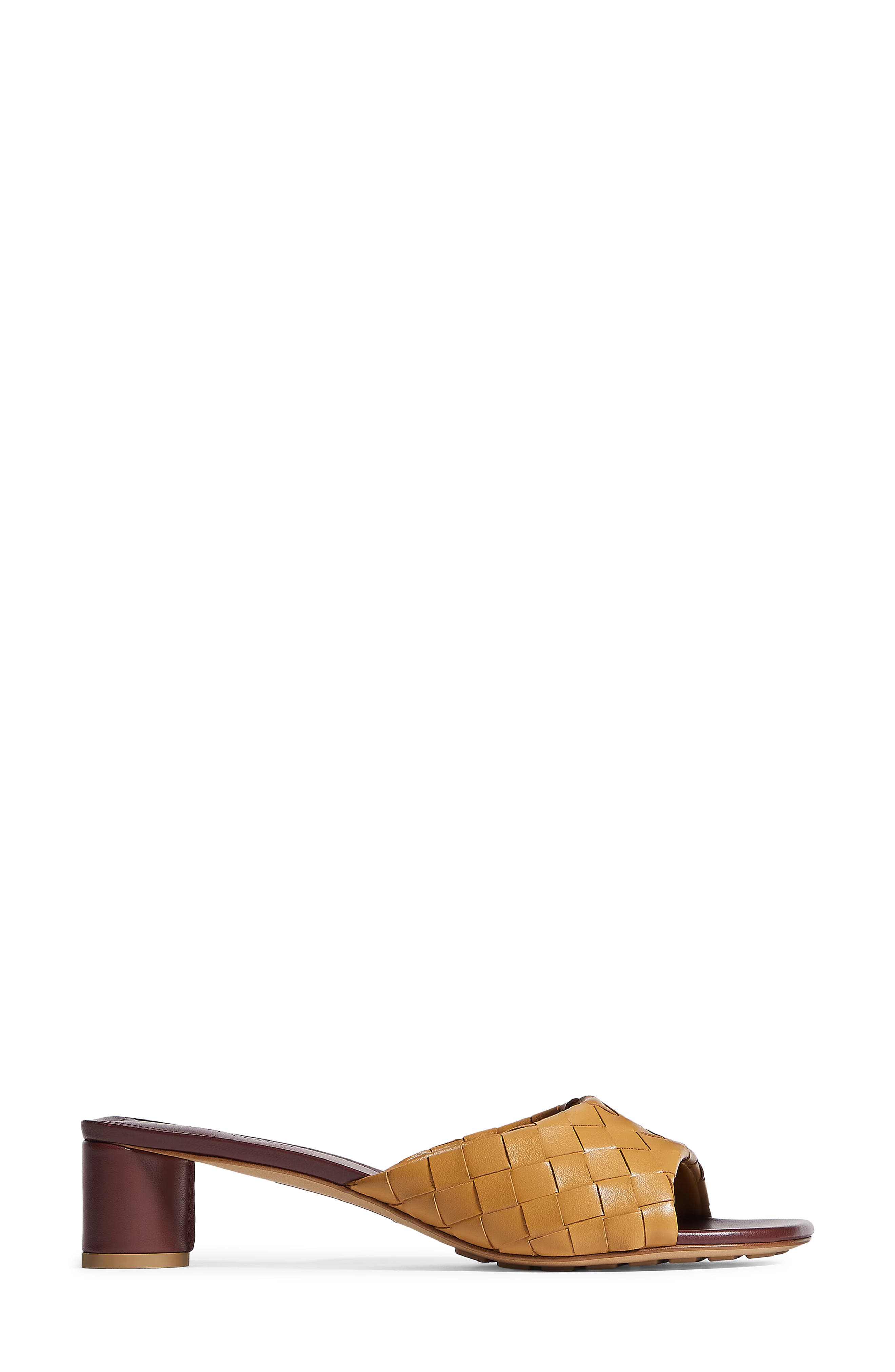 Livia Infilato Intrecciato Slide Sandal, Main, color, MOJAVE BEIGE/ SIENNA BROWN