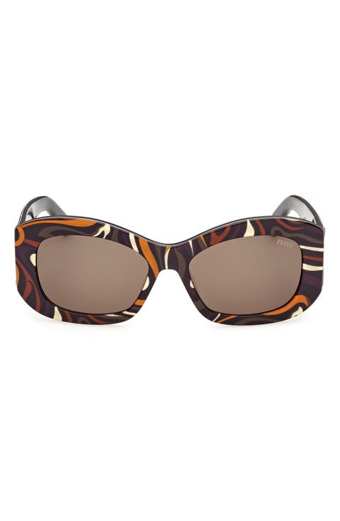 57mm Rectangular Sunglasses