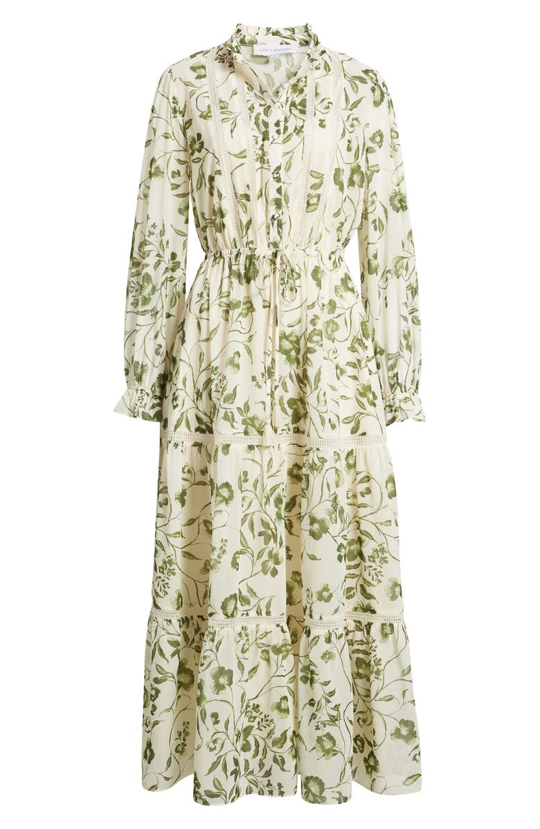 Lost + Wander Flower Power Long Sleeve Maxi Dress, Alternate, color, 