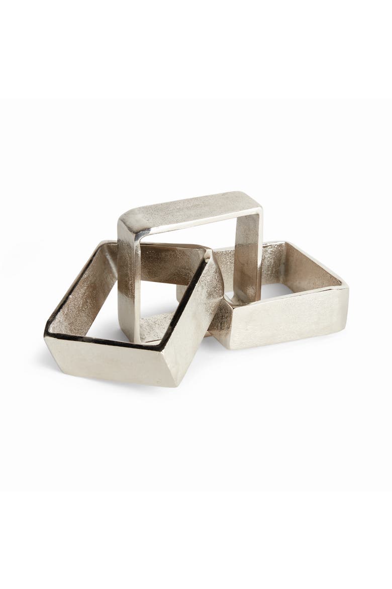 Corbin Square Chain Sculpture - Silver, Main, color, Silver