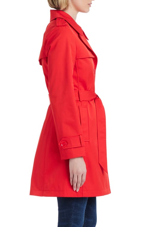 Kate Spade New York Short Trench Coat In Classic Red