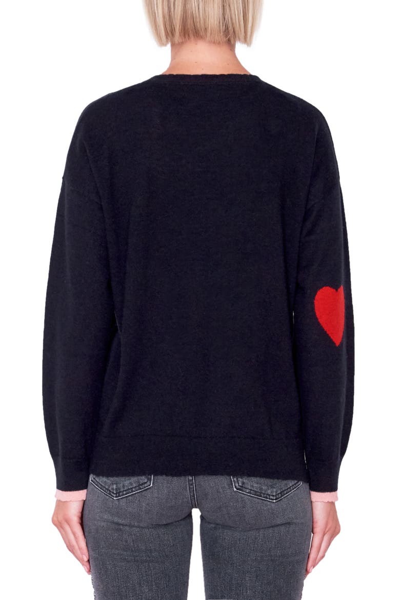 Classic Wool & Cashmere Crewneck Sweater, Alternate, color, BLACK
