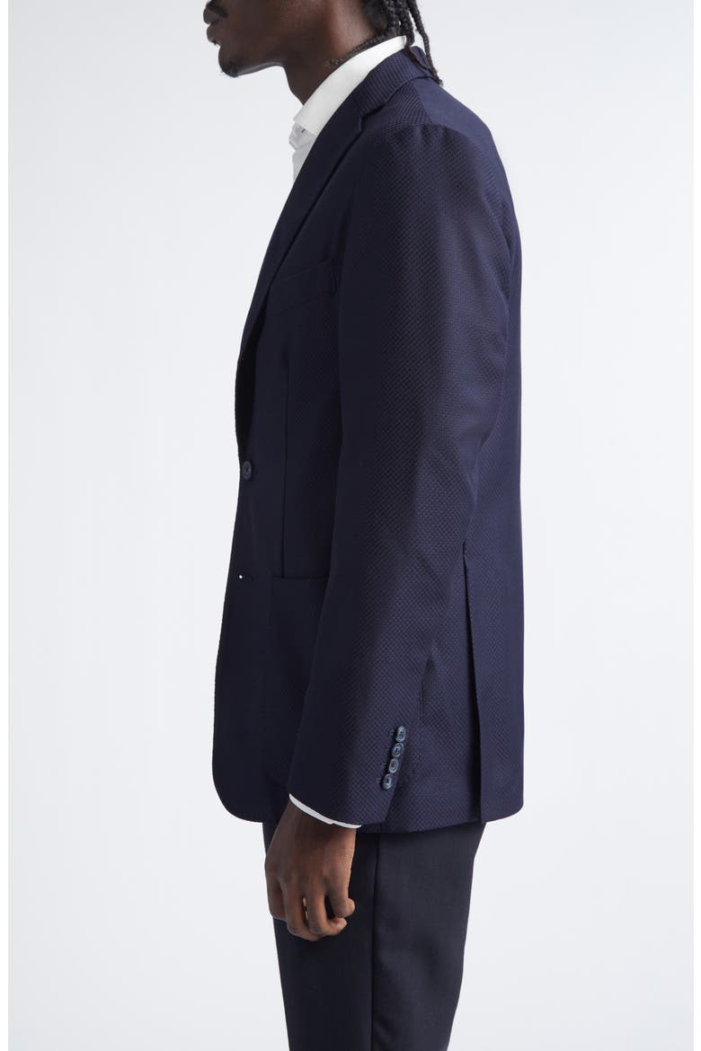 Navy Textured Knit Wool Sport Coat, Alternate, color, NAVY