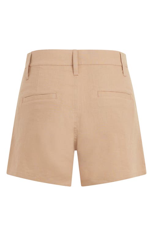 Hudson Front Yoke Pleated Shorts In Tobacco Brown