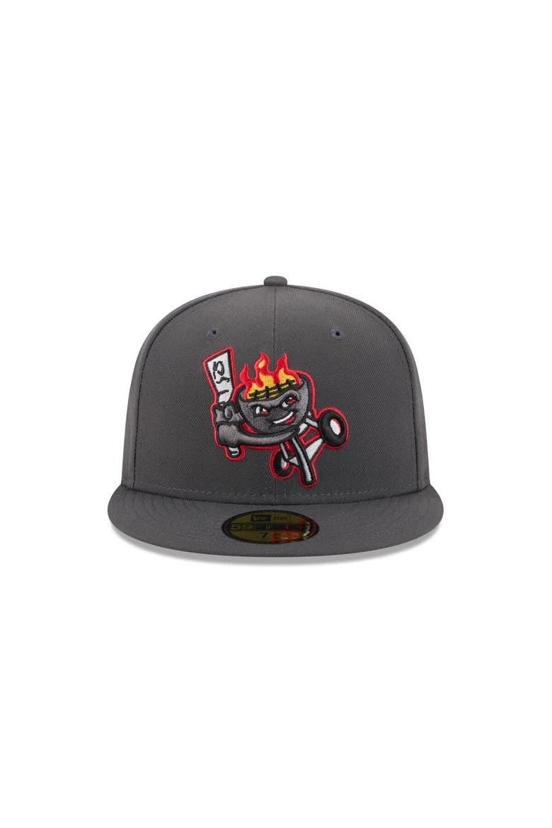 Men's New Era  Gray Rancho Cucamonga Quakes Theme Nights 59FIFTY Fitted Hat, Alternate, color, Gray