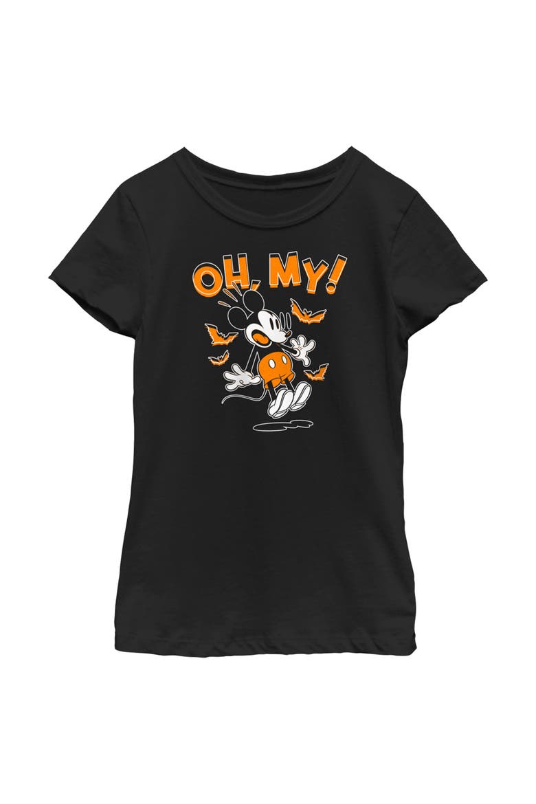 Girl's Disney Mickey Halloween Oh My T-Shirt, Main, color, Black