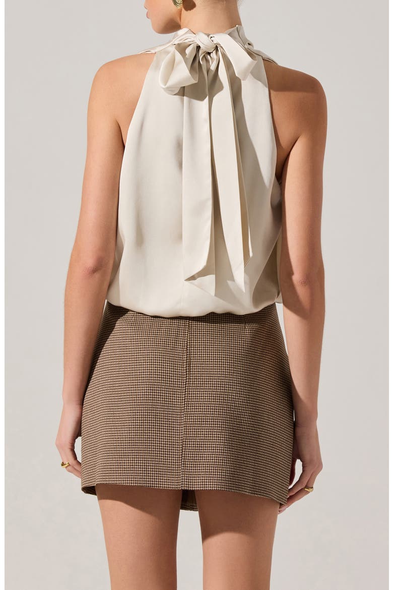 Jolesia Tie Back Satin Sleeveless Top, Alternate, color, CHAMPAGNE