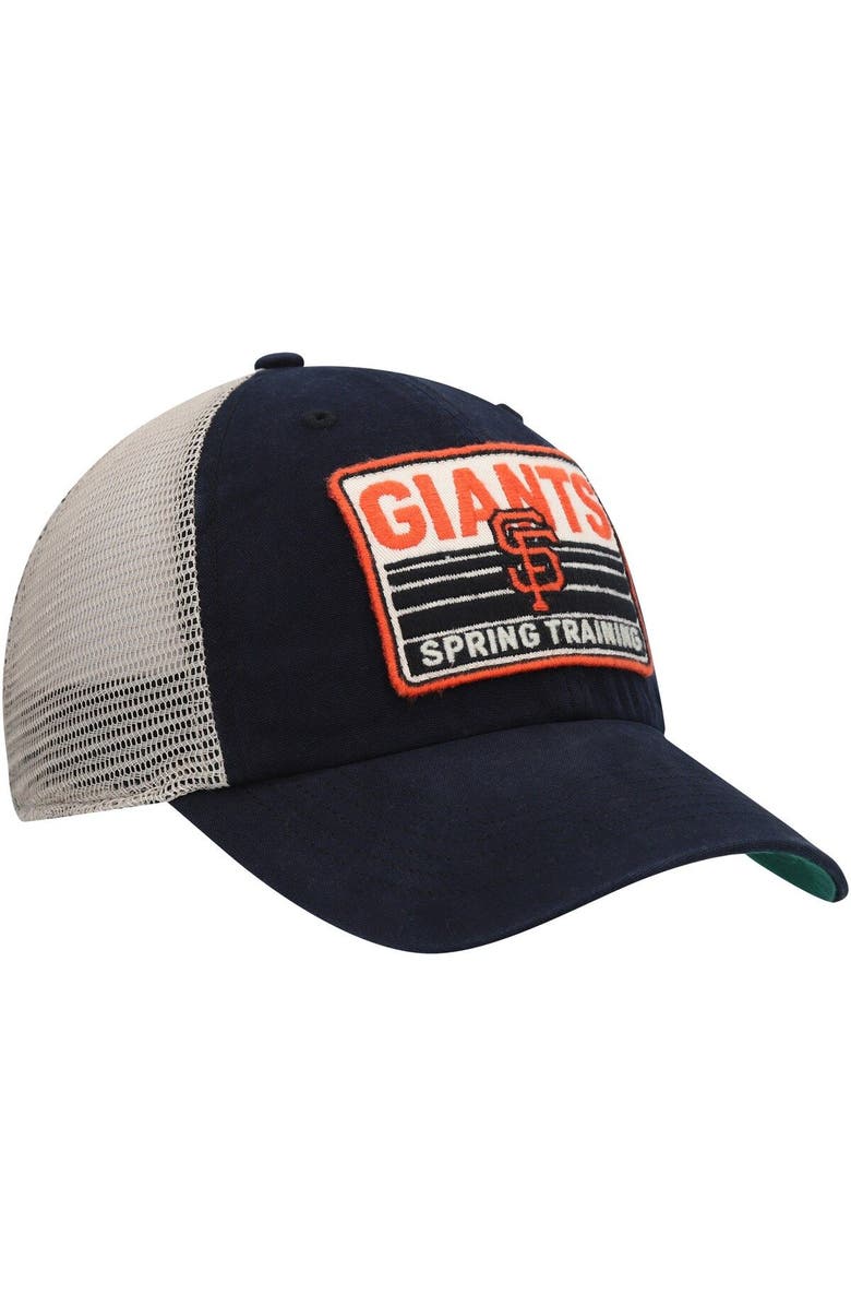 '47 Men's '47 Black/Tan San Francisco Giants Four Stroke Clean Up Trucker Snapback Hat, Alternate, color, Black