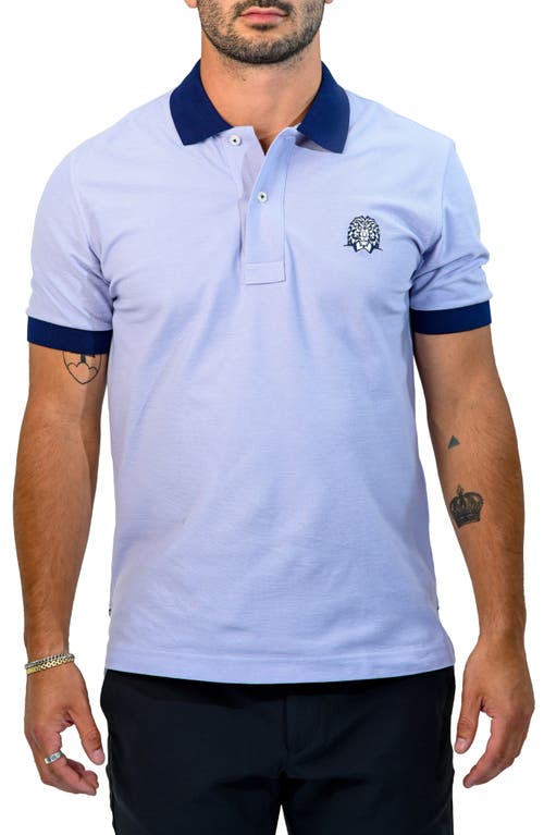Maceoo Mozartspecktip Stretch Nylon Polo In Blue