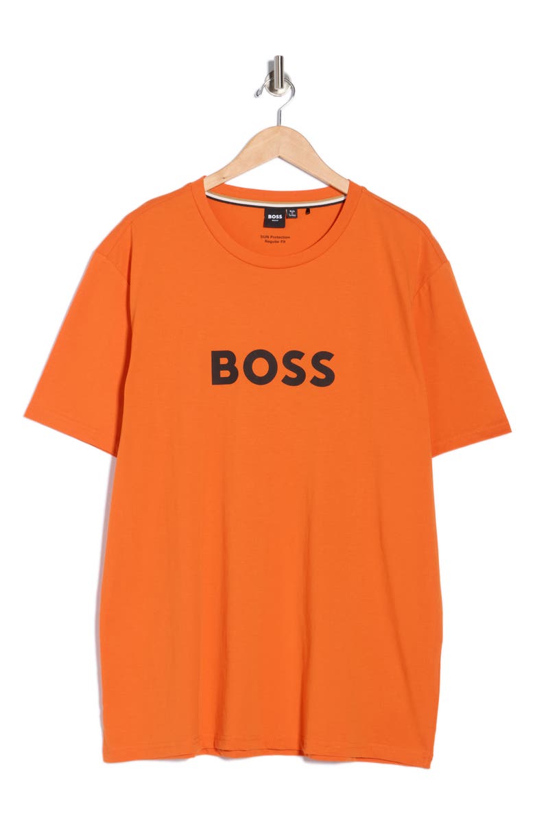 BOSS Cotton Graphic T-Shirt, Main, color, Bright Orange