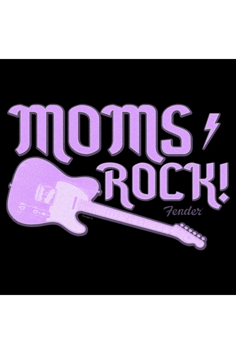 Men's Fender Moms Rock Purple Guitar Graphic Tee, Alternate, color, Black