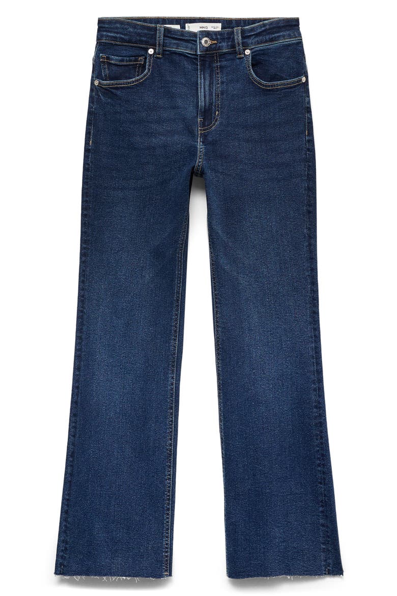 Mid Rise Crop Flare Jeans, Alternate, color, DARK BLUE