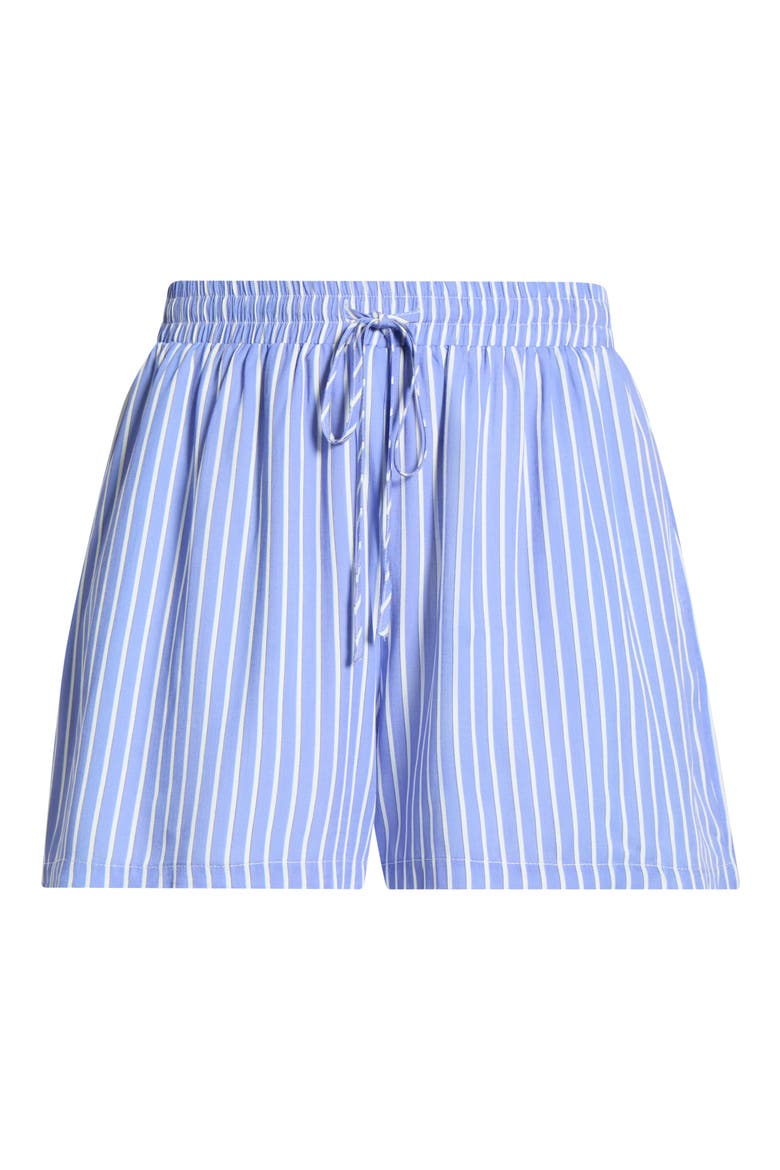 Elise Stripe Taliya Drawstring Shorts, Alternate, color, BLUE-WHITE