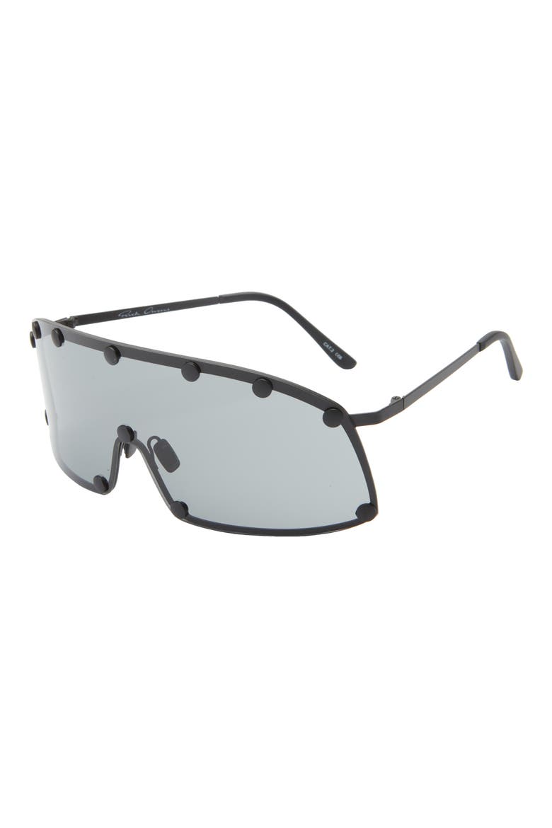Shield Sunglasses, Alternate, color, BLACK TEMPLE/ BLACK LENS