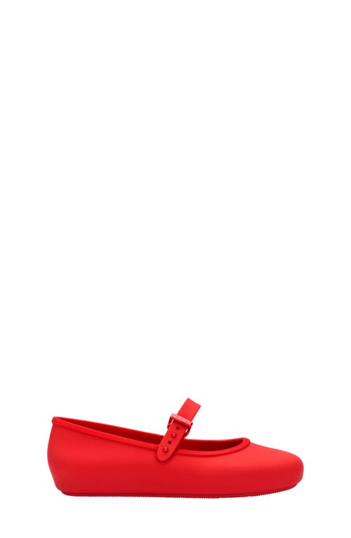 Mini Melissa Kids' Soft Ballerina Mary Jane Flat In Red
