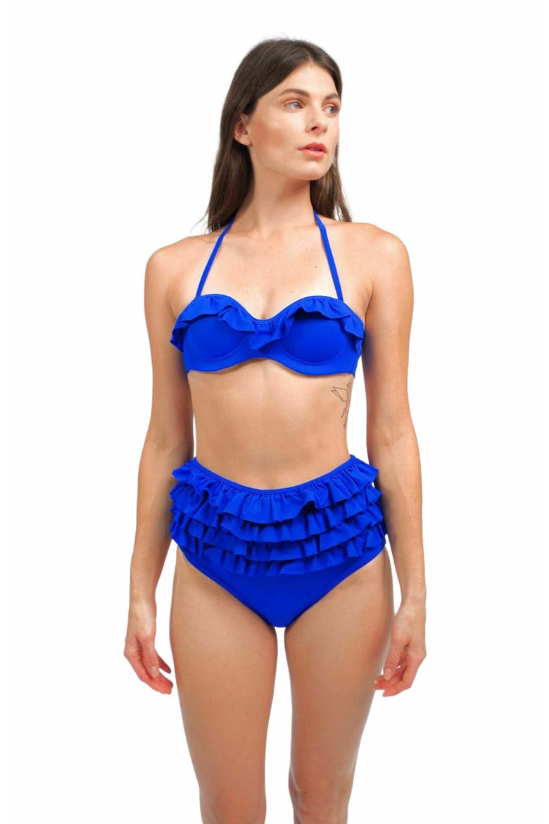 Ruby Ruffle Bikini Bottom, Alternate, color, Royal Blue
