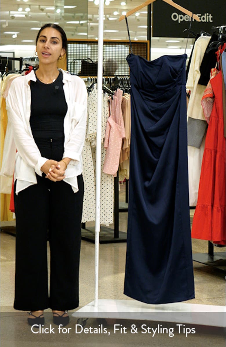 Niamh Ruched Satin Gown, sales video thumbnail