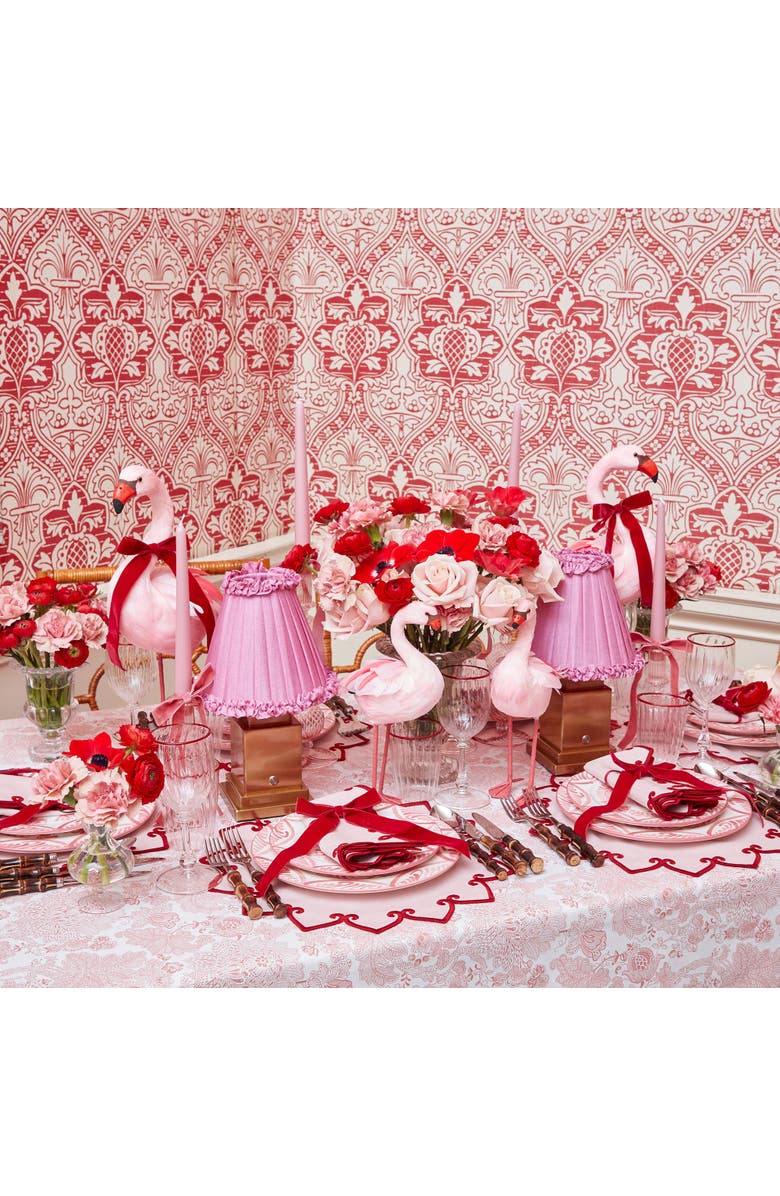 Mrs. Alice Pink Frilled Silk Lampshade, Alternate, color, Pink