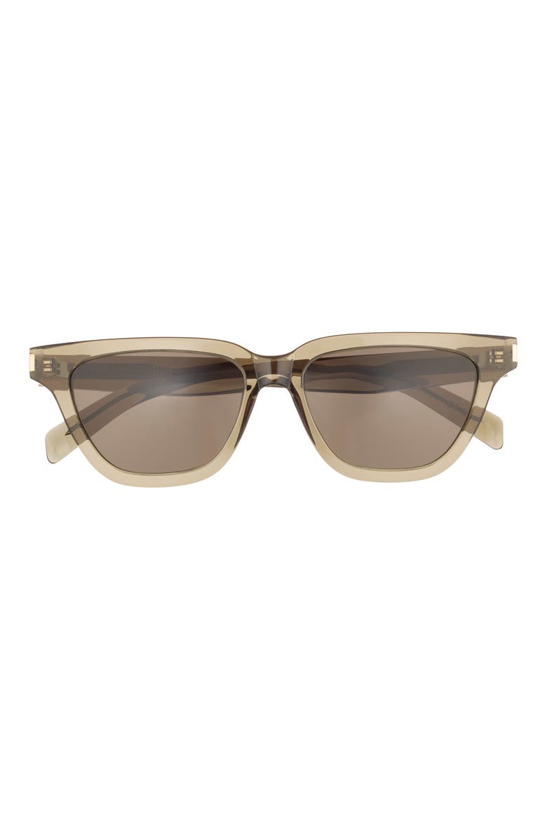53mm Cat Eye Sunglasses, Main, color, BROWN BROWN GREY