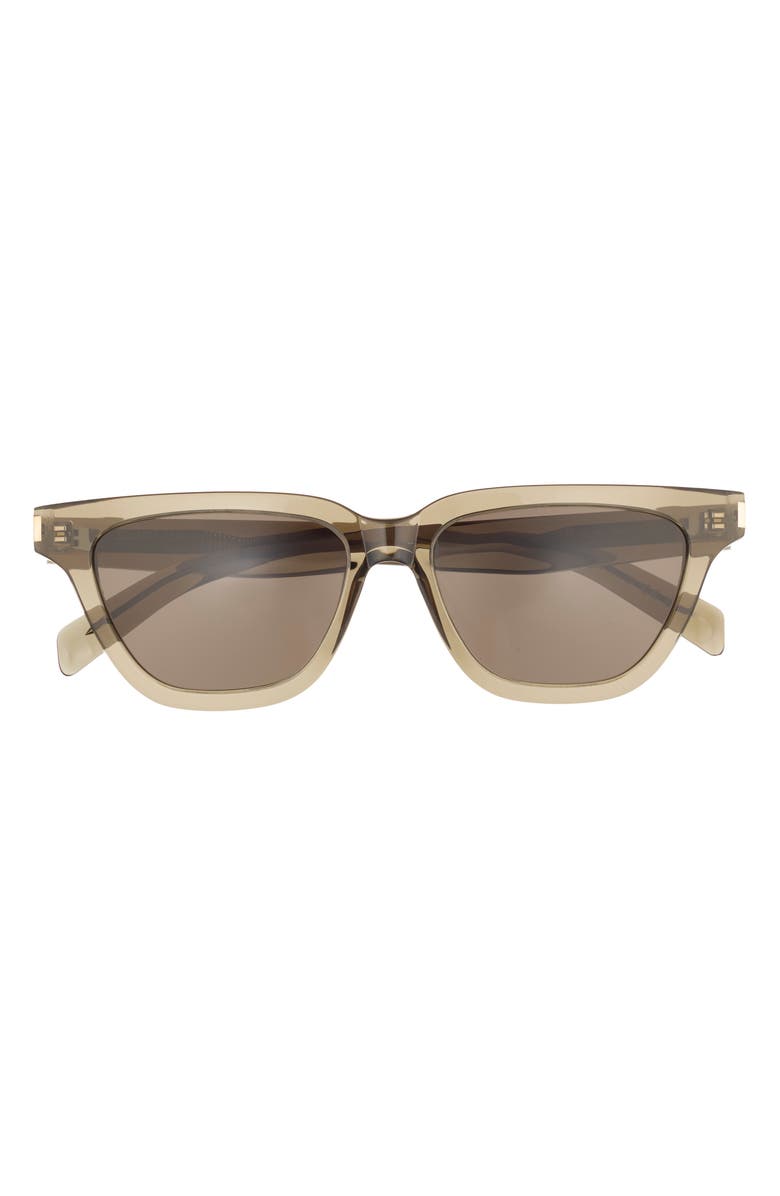 Saint Laurent 53mm Cat Eye Sunglasses, Main, color, Brown Brown Grey