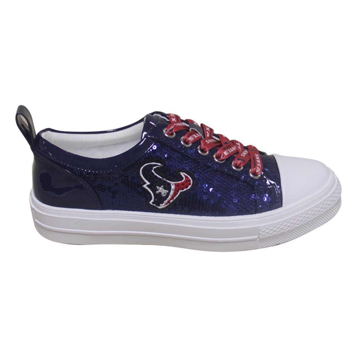CUCE Women's Cuce Navy Houston Texans Team Sequin Sneakers, Alternate, color, 